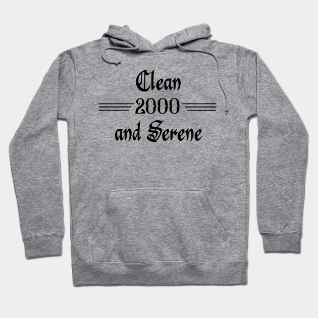 Clean and Serene 2000 Hoodie by JodyzDesigns